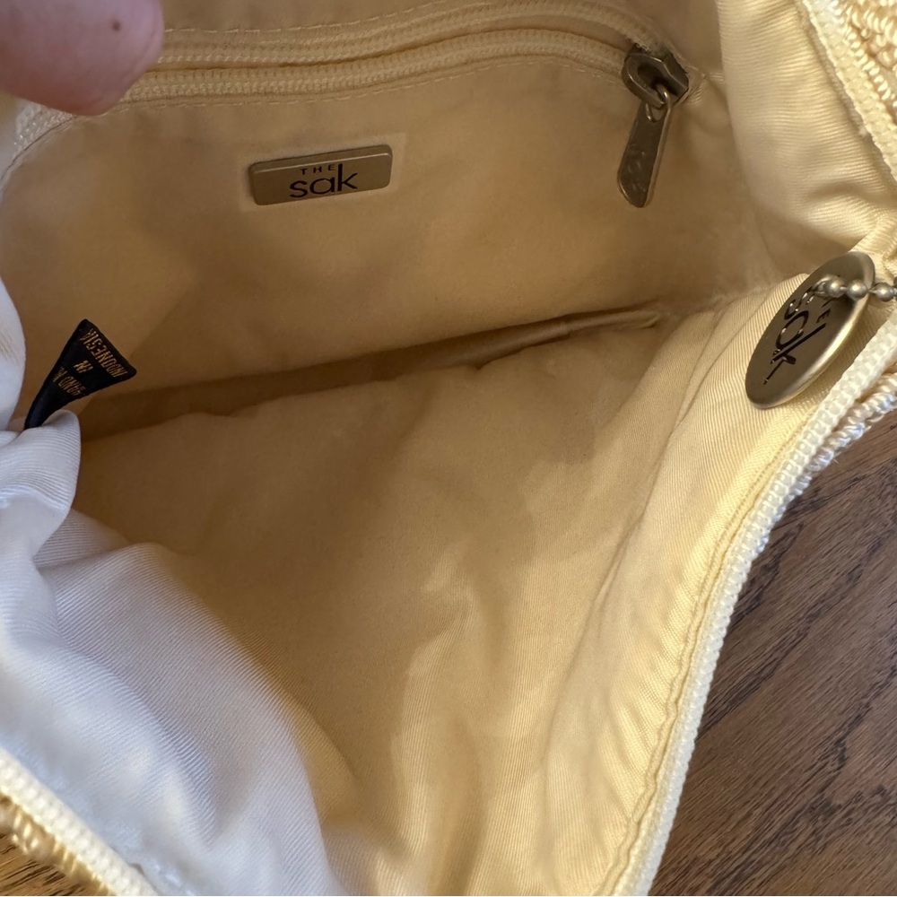 The Sak Beige shoulder Bag 00s 90s knit crochet Excellent‎ condition - Picture 5 of 11